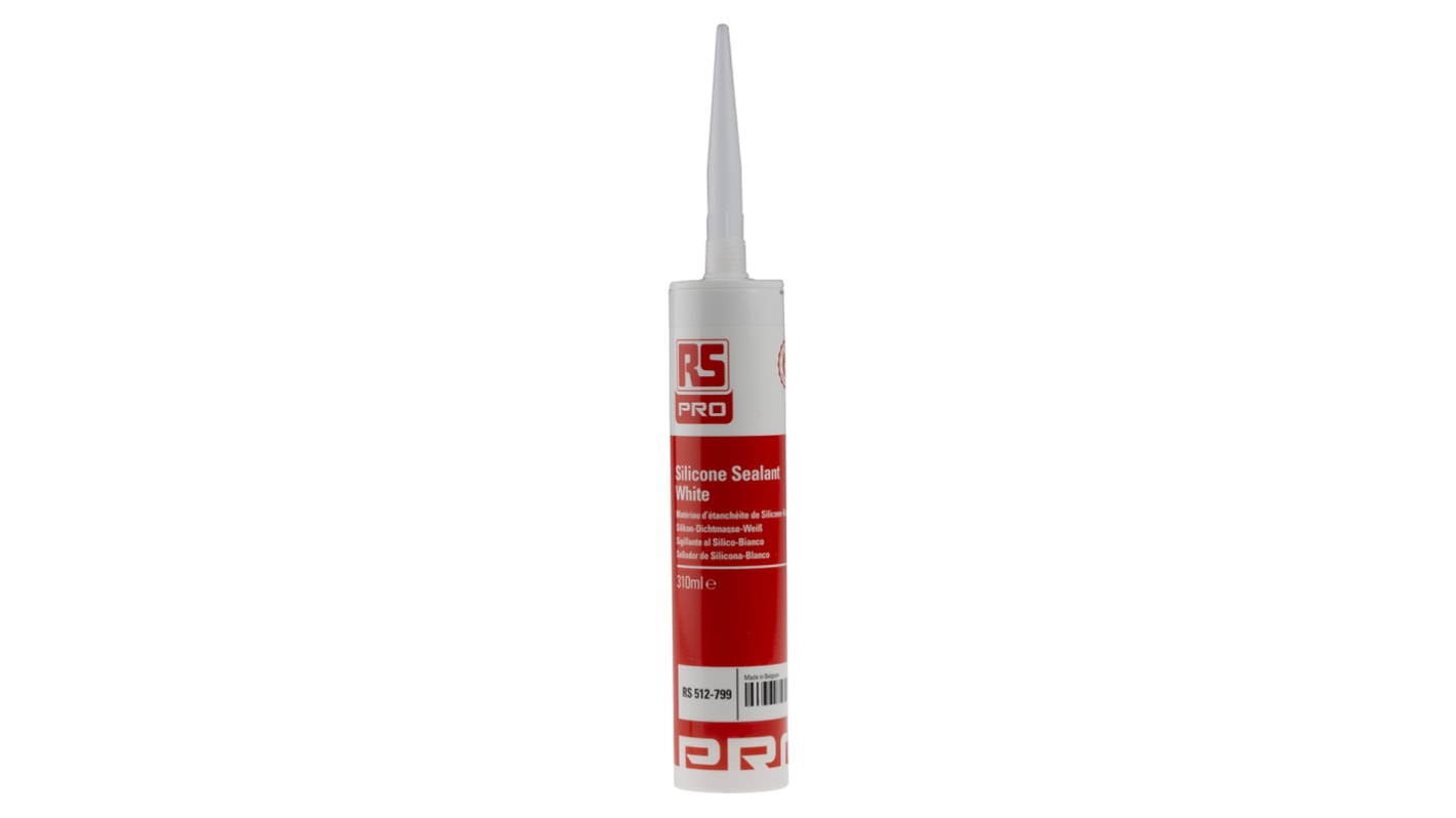 Sigillante al silicone RS PRO Bianco, Cartuccia da 310 ml, -50 → +100 °C