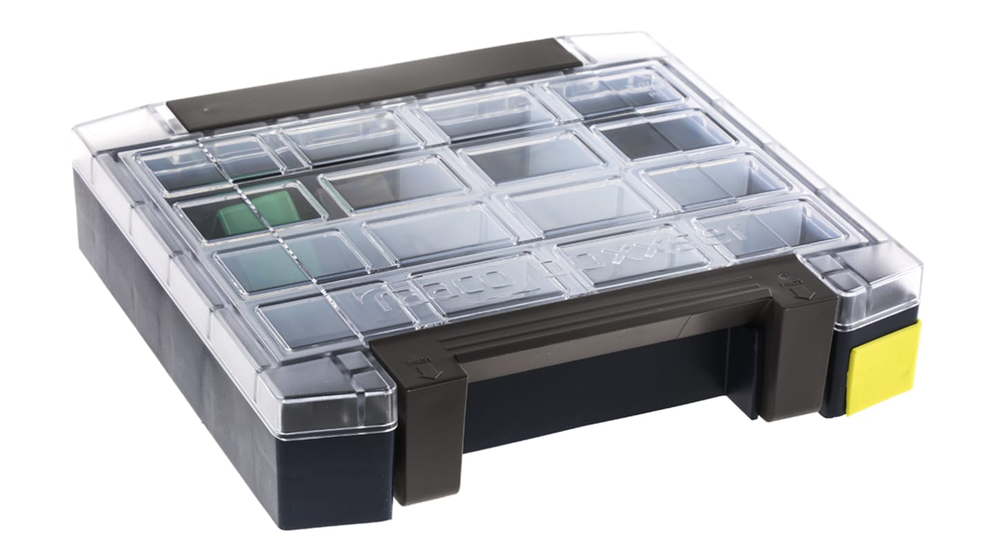 Raaco Boxxser 55 4 x 4-9 Kleinteilebox, Polycarbonat Blau, 9 Fächer, 55mm x 241mm x 225mm