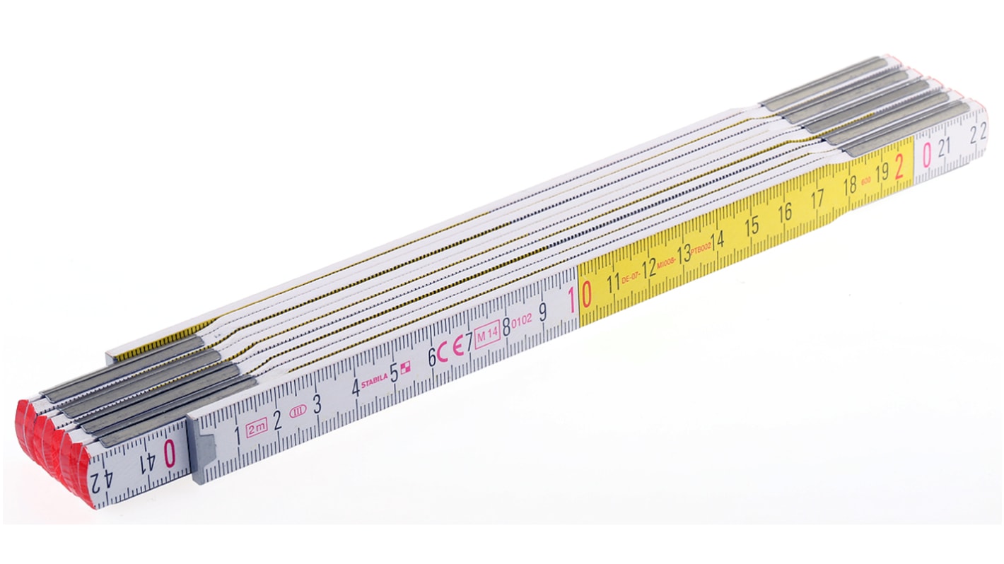 011284 Stabila 2m Wood Metric Folding Ruler RS