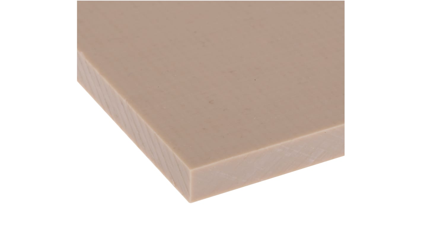 Foglio di plastica Tipo pieno RS PRO in PEEK, Beige, 300mm x 245mm x 5mm