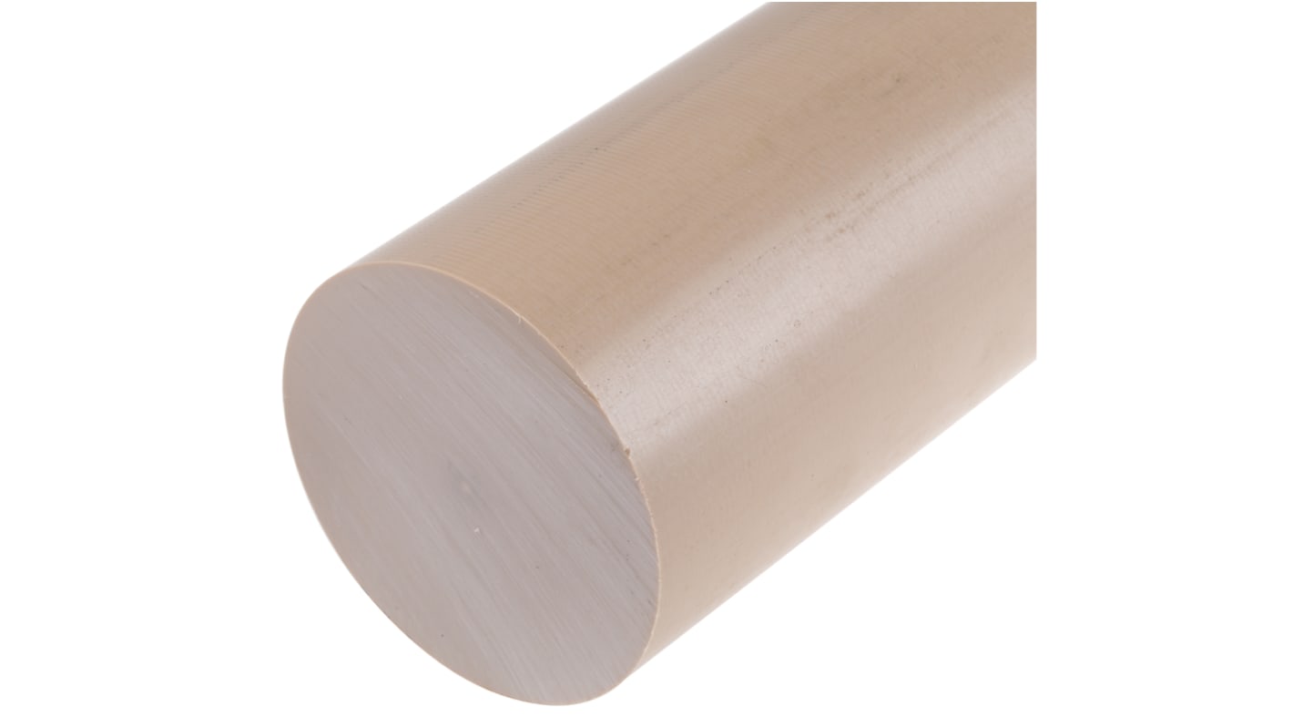 RS PRO PEEK-Rundstab, PEEK Beige 1.32g/cm³, Ø 80mm x 300mm