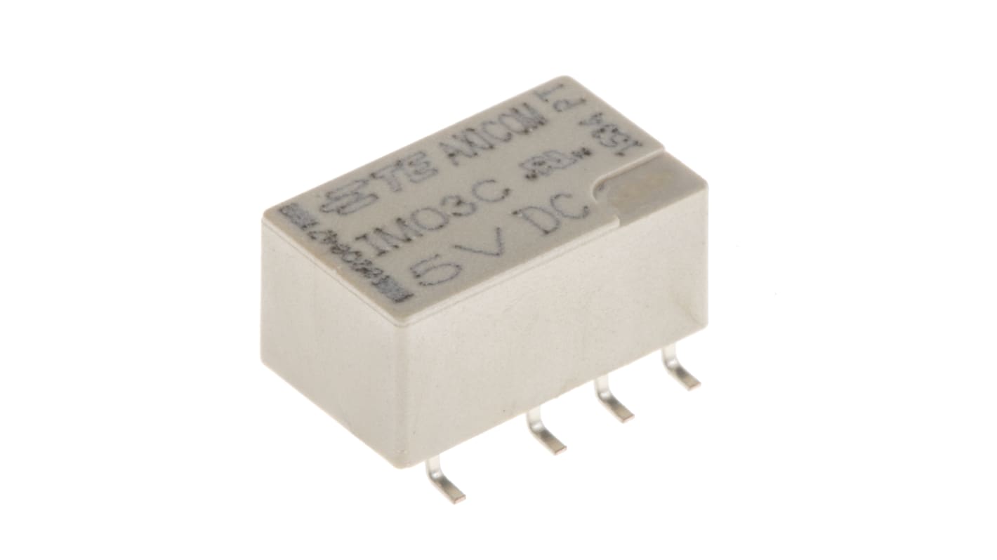 TE Connectivity Surface Mount Signal Relay, 5V dc Coil, 2A Switching Current, DPDT