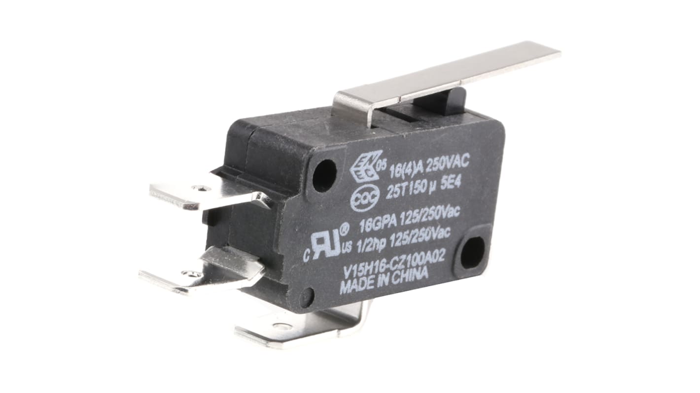 Microinterruttore, Honeywell, SPDT, 16 A a 250 V c.a., IP67, Attacco rapido