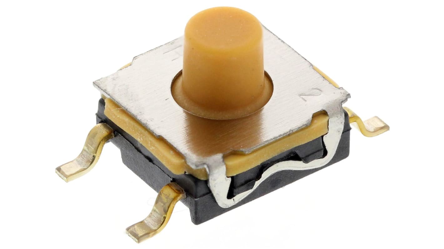 IP67 Button Tactile Switch, SPST 50 mA @ 32 V dc 2.6mm Surface Mount