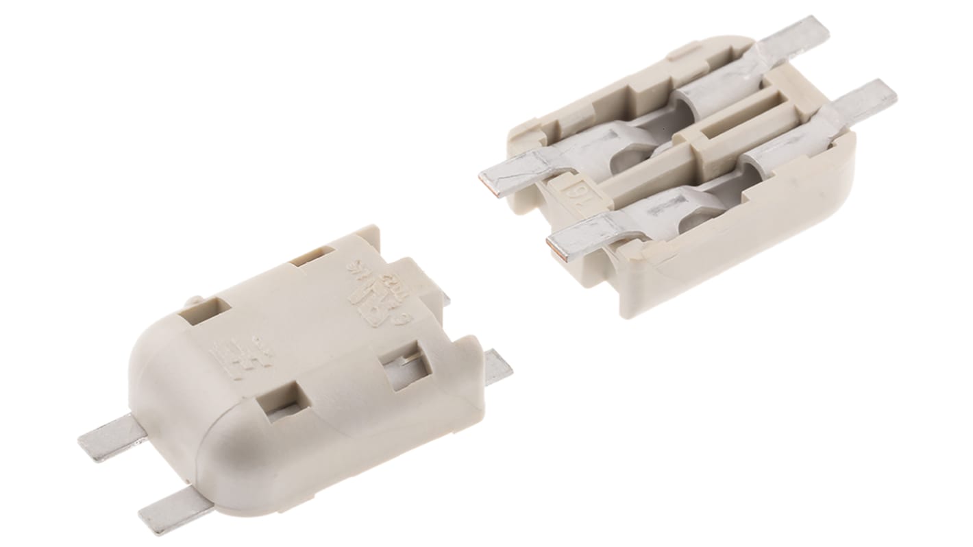 TE Connectivity Right Angle Surface Mount Lighting Connectors, 2-Contact, 1-Row, 4mm Pitch, Solder Termination