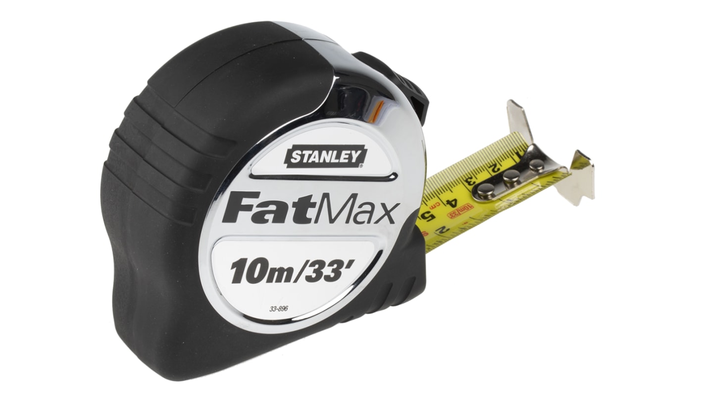 Cinta métrica Stanley FatMax de 10m, anchura 32 mm con sistemas imperial y métrico