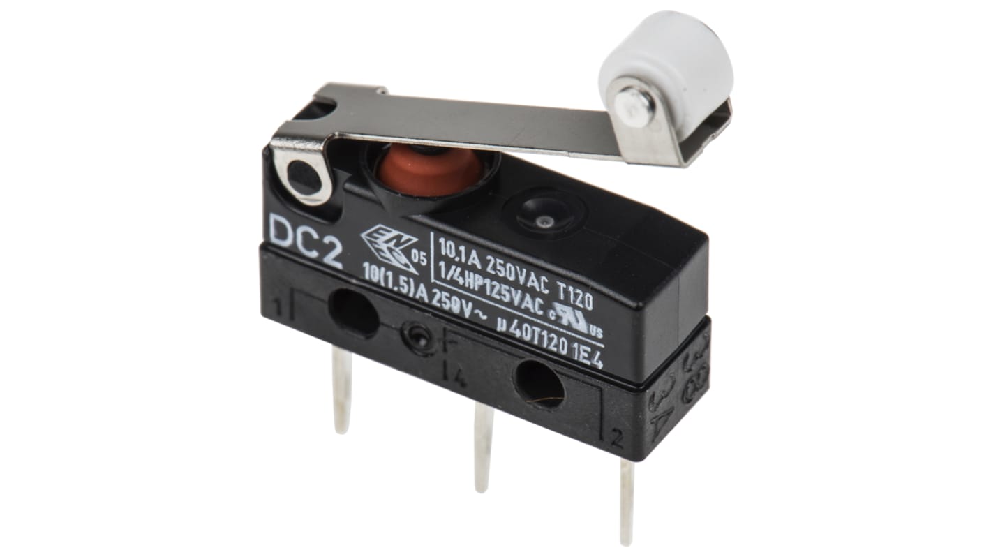 Microinterruttore, ZF, SPDT, 10,1 A a 250 V c.a., IP6K7, con linguetta