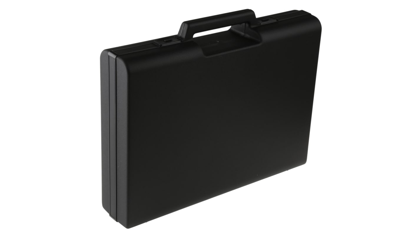 RS PRO Polypropylen Transportkoffer Schwarz, Außenmaße 270 x 375 x 75mm