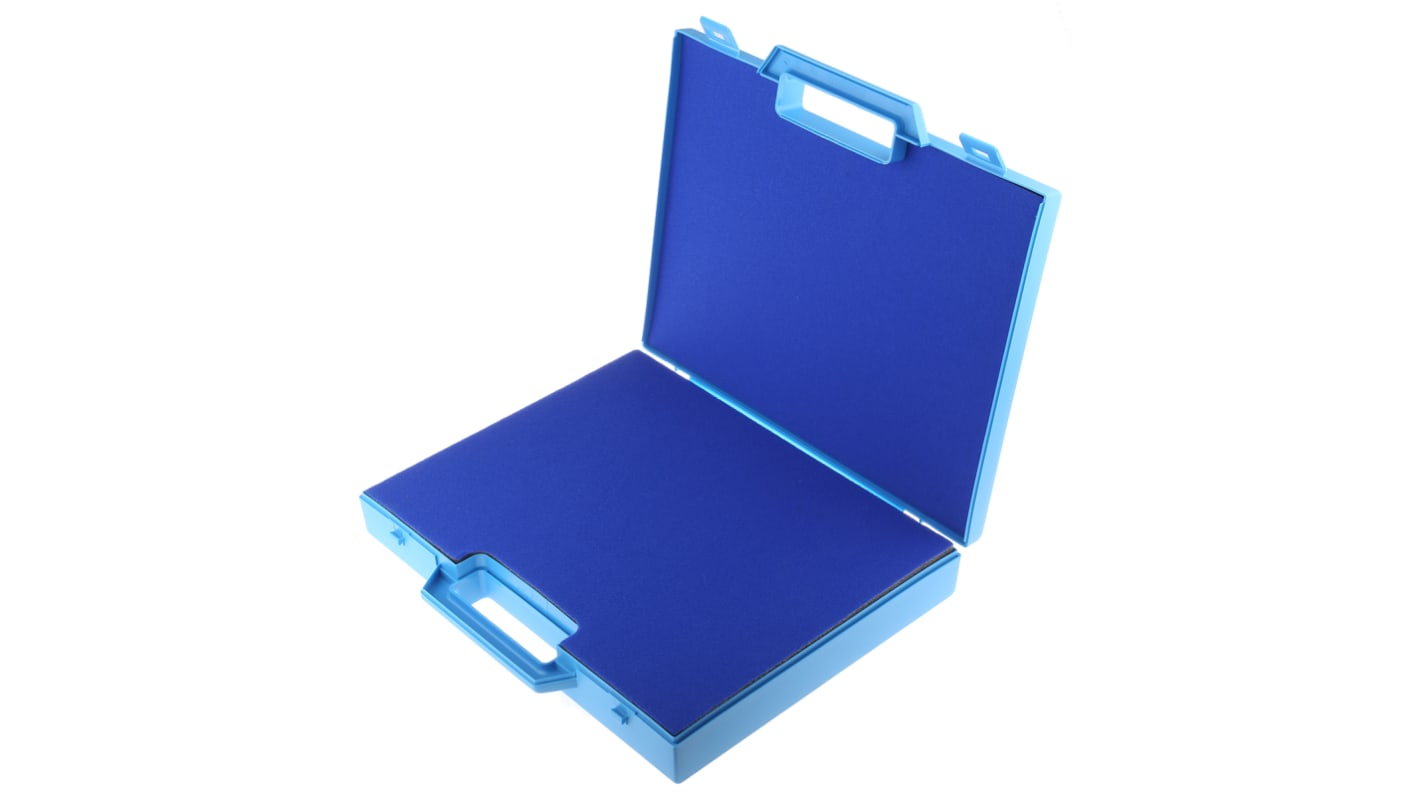 Maleta de transporte RS PRO de PP Azul, dim. ext. 245 x 320 x 50mm, con espuma, sin ruedas