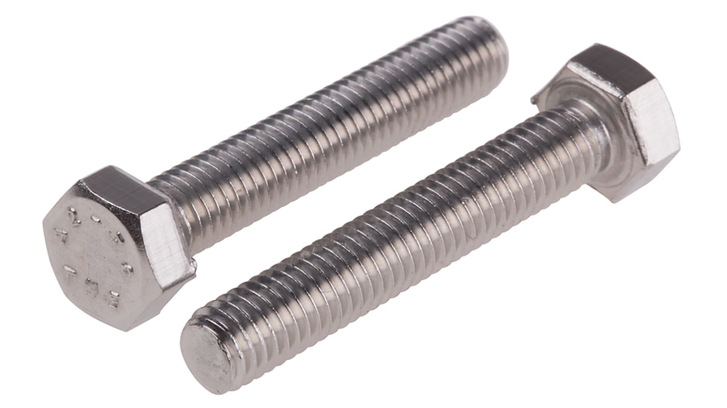 RS PRO Stainless Steel Hex, Hex Bolt, M5 x 30mm