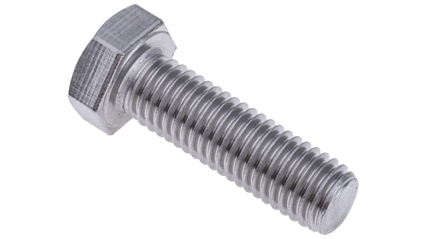 Plain Stainless Steel Hex, Hex Bolt, M12 x 40mm