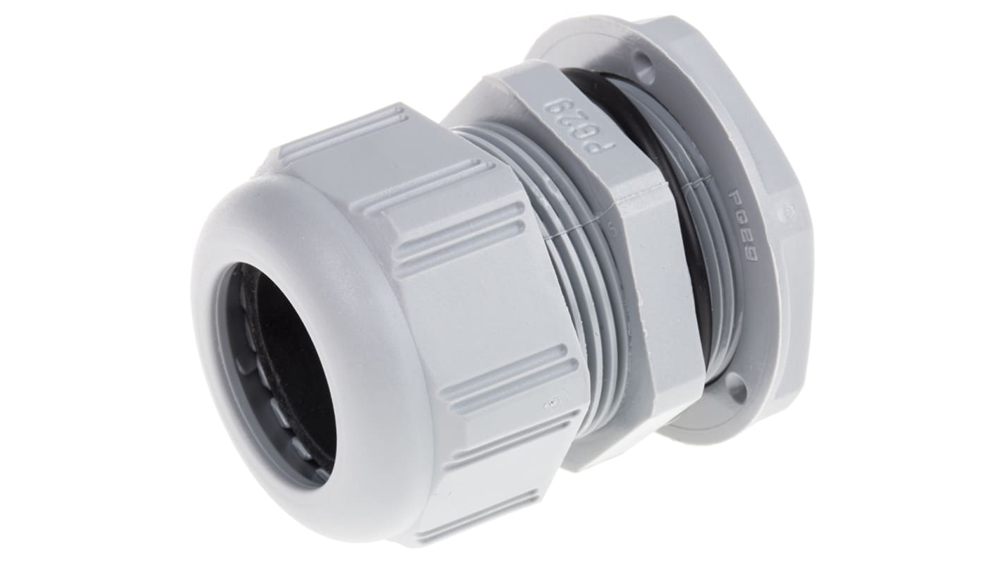 0 980 26 Legrand Grey Polyamide Cable Gland, PG29 Thread, 18mm Min, 25mm Max, IP68 RS