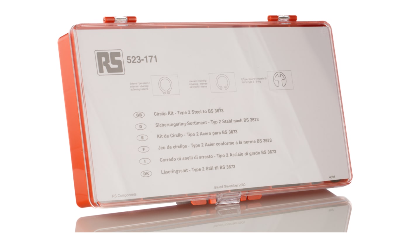 RS PRO Sicherungsringe Sortiment für 13 → 20 mm, 14 → 25 mm Schaft ø, Nut ø 14.95 mm, 23.9 mm, 26.2 mm