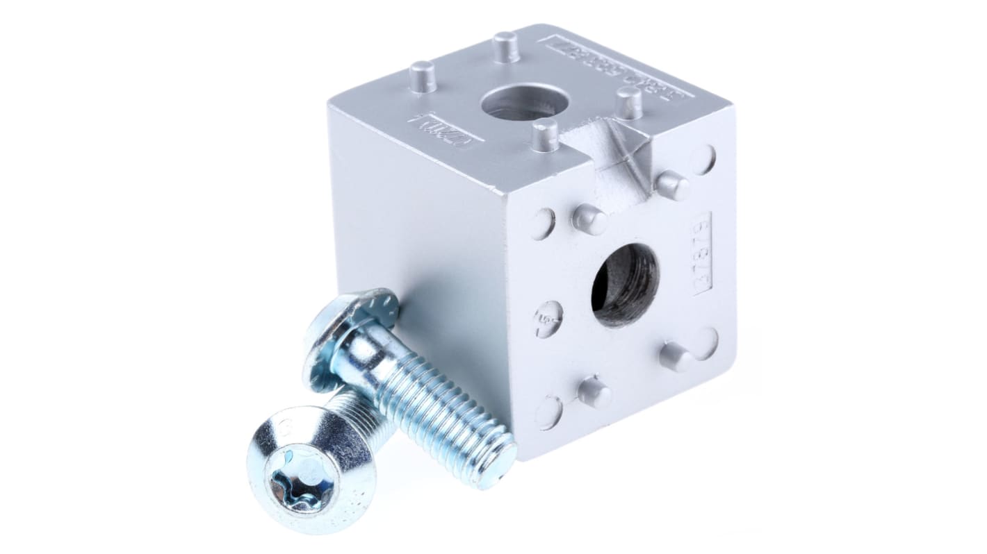 Connettore a cubo Bosch Rexroth in Alluminio, per profili da 45 mm, scalanatura da 10mm, S12, L. 45mm