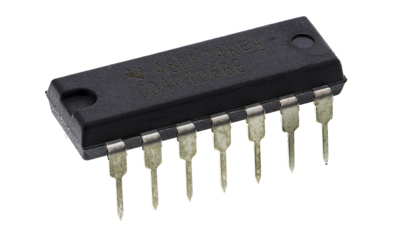 Inverseur CMOS, 6 élements, 4.2mA PDIP 14 broches