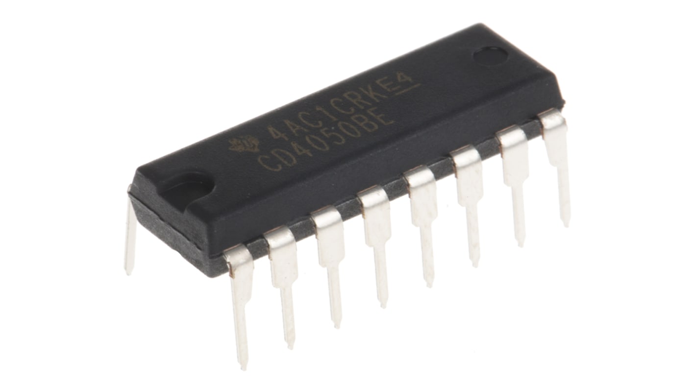 Texas Instruments Puffer, Nicht invertierend, CMOS Hex 140 ns @ 5 V, 60 ns @ 15 V, 80 ns @ 10 V, PDIP