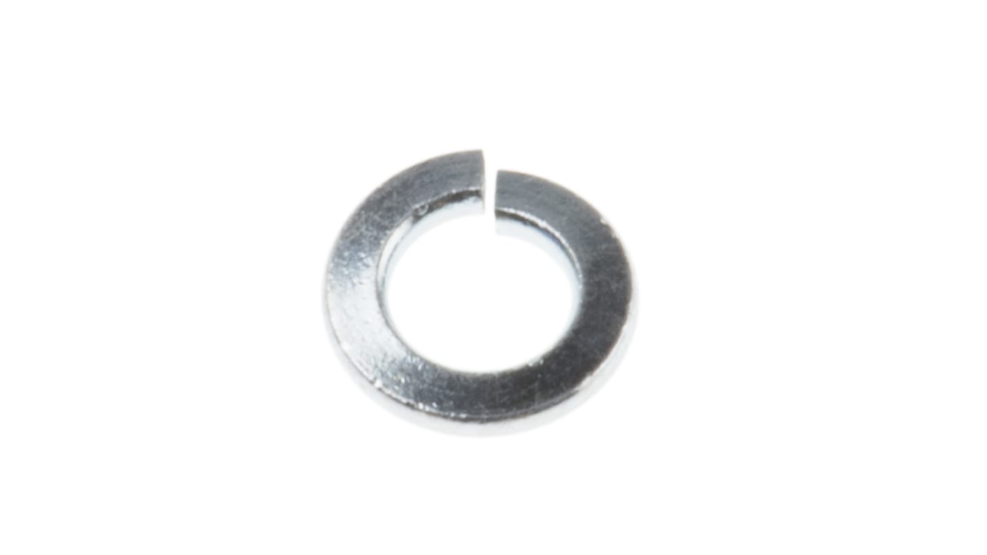 RS PRO Unterlegscheiben für M2 Schrauben Glanzverzinkt Sicherungs-, 0.5mm x 2.1mm x 4.4mm, Stahl