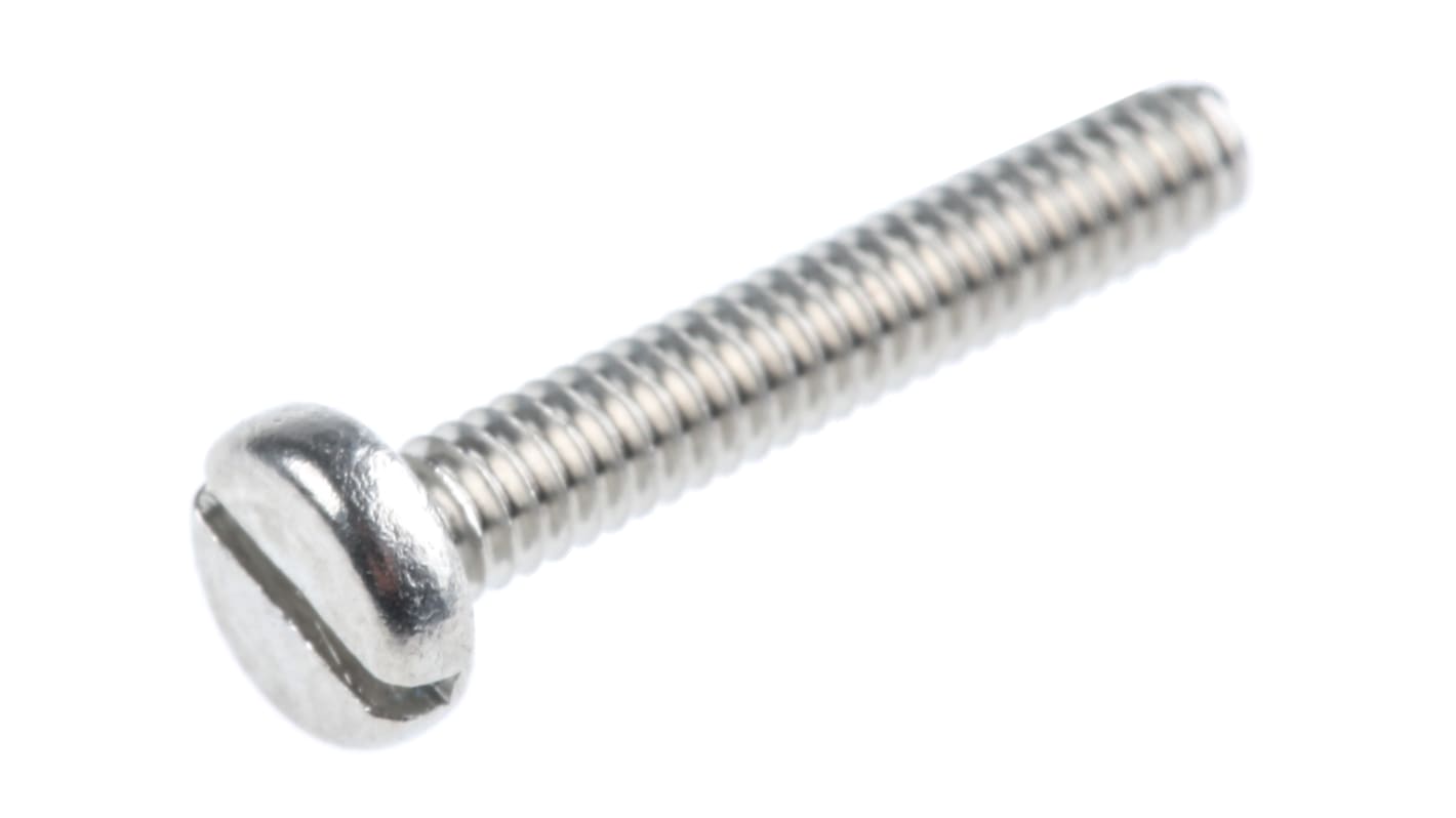 RS PRO Linsenkopf Schlitz Schrauben A2, M2 x 12mm Edelstahl