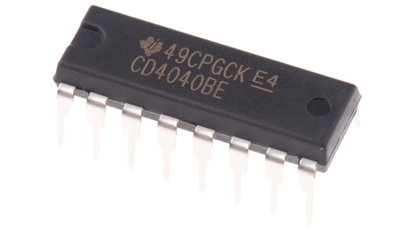 Texas Instruments Zähler 12-Bit Zähler, Divider Aufwärtszähler THT Binär 16-Pin PDIP 1