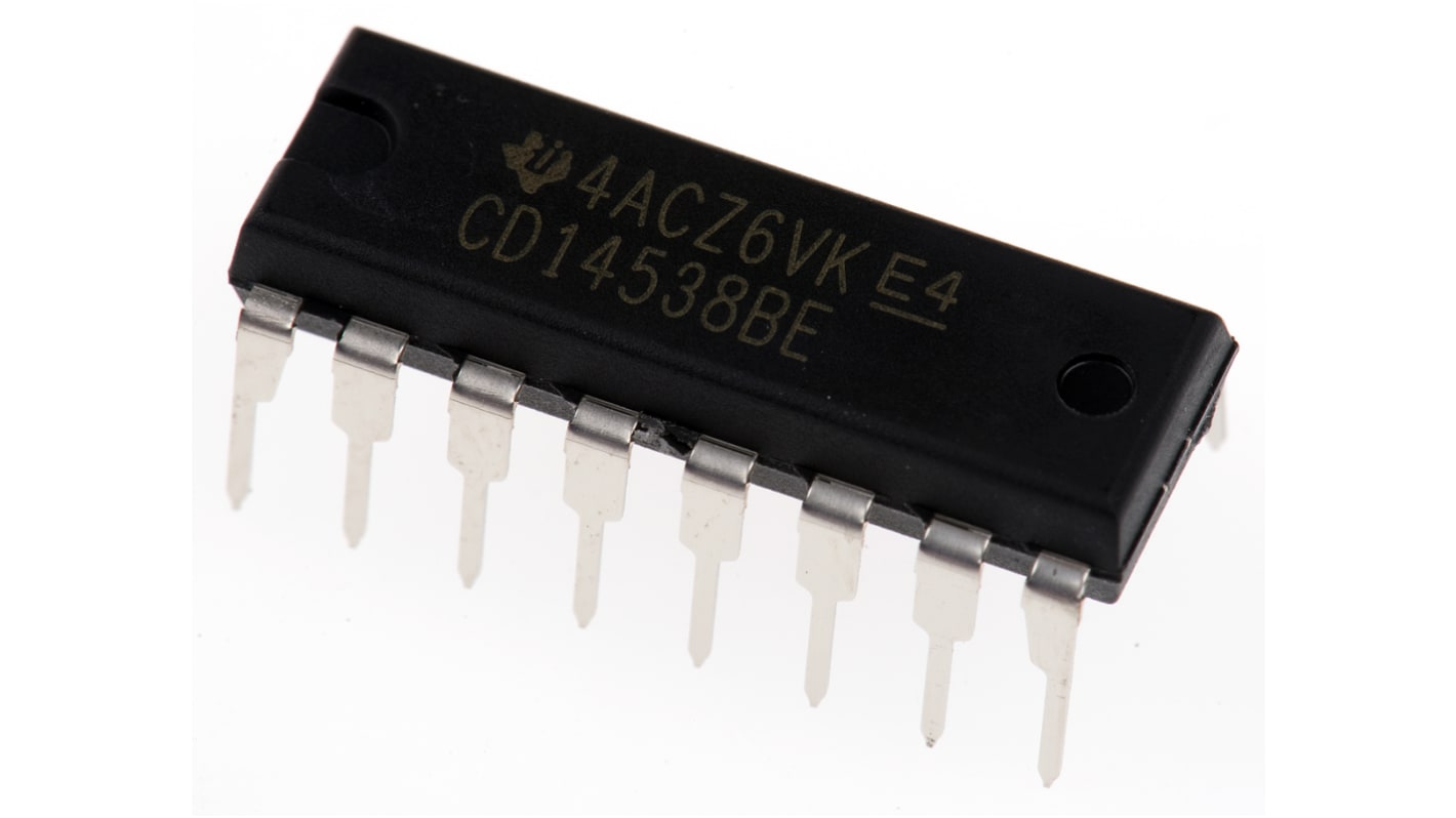 Monostabil multivibrátor CD14538BE 2 elem/chip, 16-tüskés, PDIP