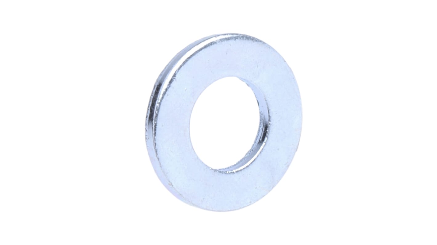 RS PRO Unterlegscheiben für M8 Schrauben Glanzverzinkt Flach-, 1.6mm x 8.4mm x 16mm, Stahl