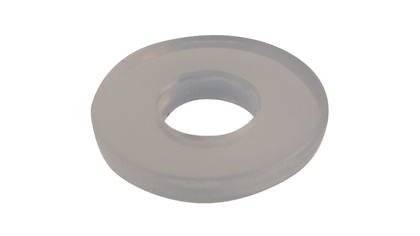 RS PRO Unterlegscheibe für M2 Schrauben Glatt Wasserhahndichtung, 0.8mm x 2.15mm x 5mm, Nylon