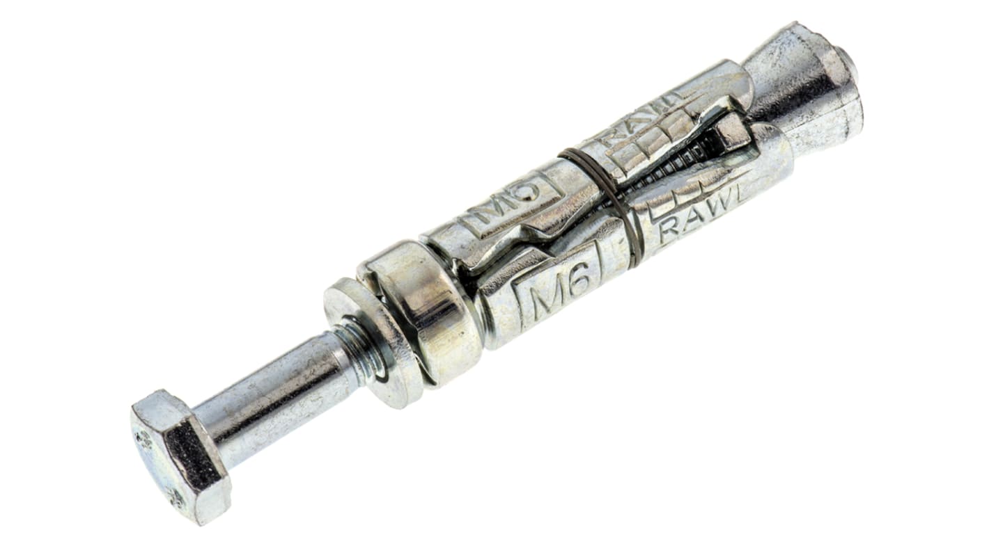 Fixation pour maçonnerie RawlPlug, en Acier M6, 12mm x 70mm