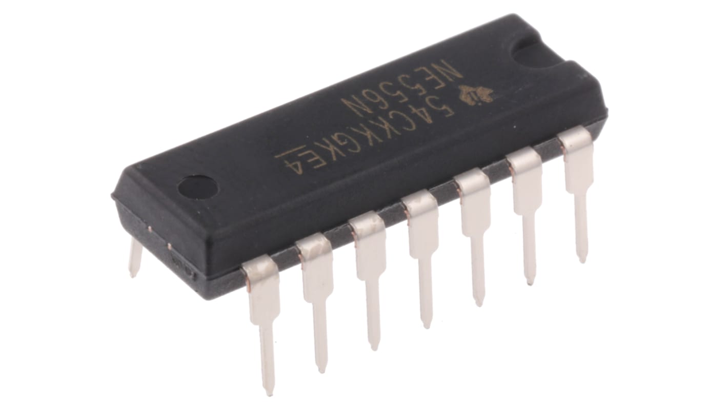 Circuito timer NE556N, 2 PDIP, 14 Pin