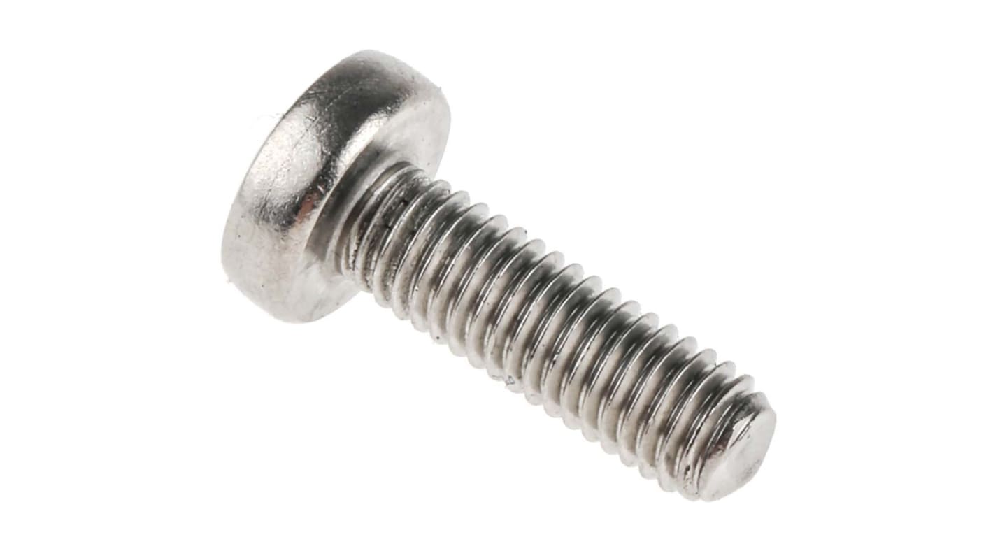 RS PRO Pozidriv Pan A2 304 Stainless Steel Machine Screws DIN 7985, M5x16mm