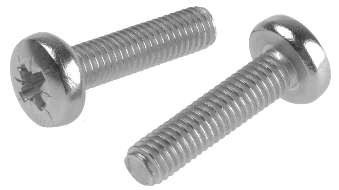 RS PRO Linsenkopf Pozidriv Schrauben A2 , M5 x 20mm Edelstahl