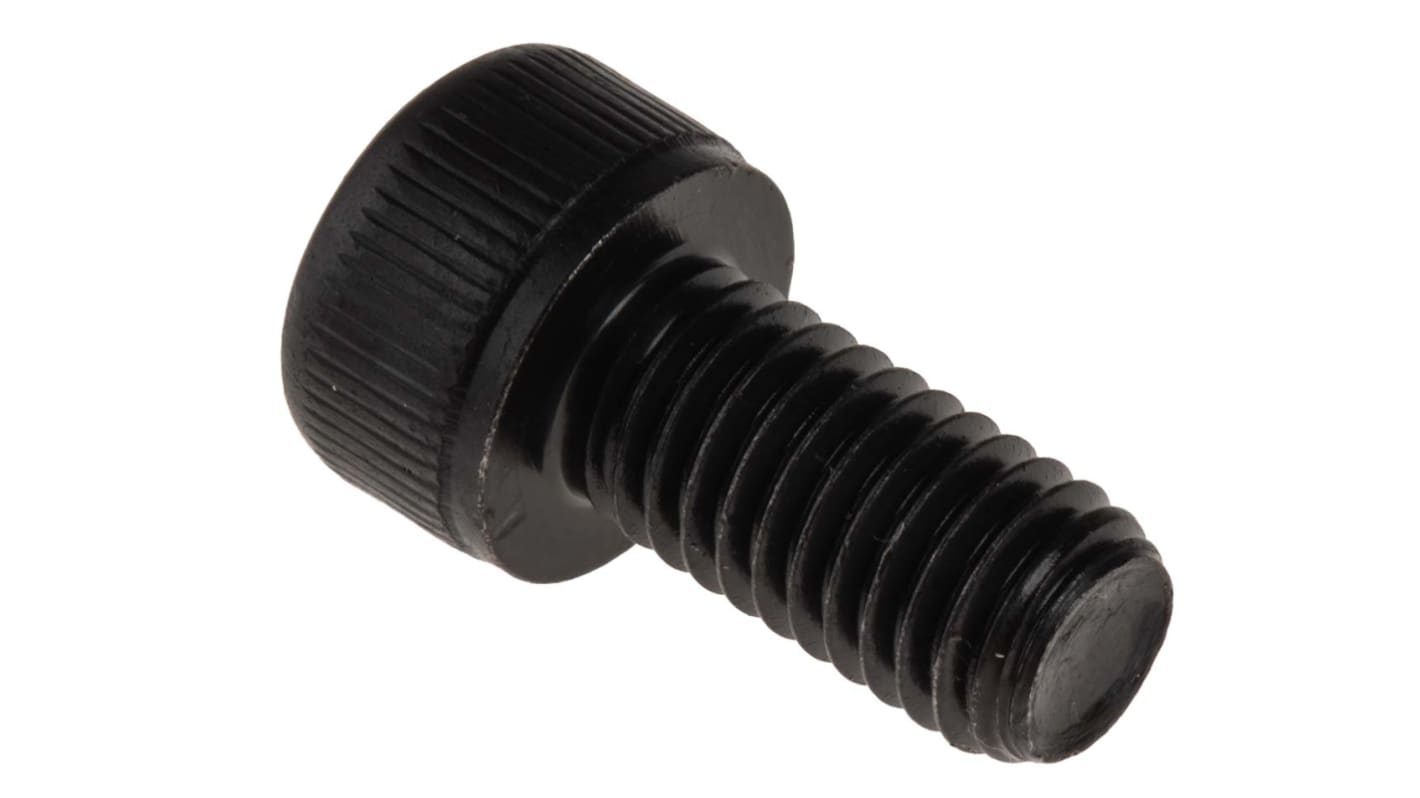 RS PRO Black, Self-Colour Steel Hex Socket Cap Screw, DIN 912, M8 x 16mm