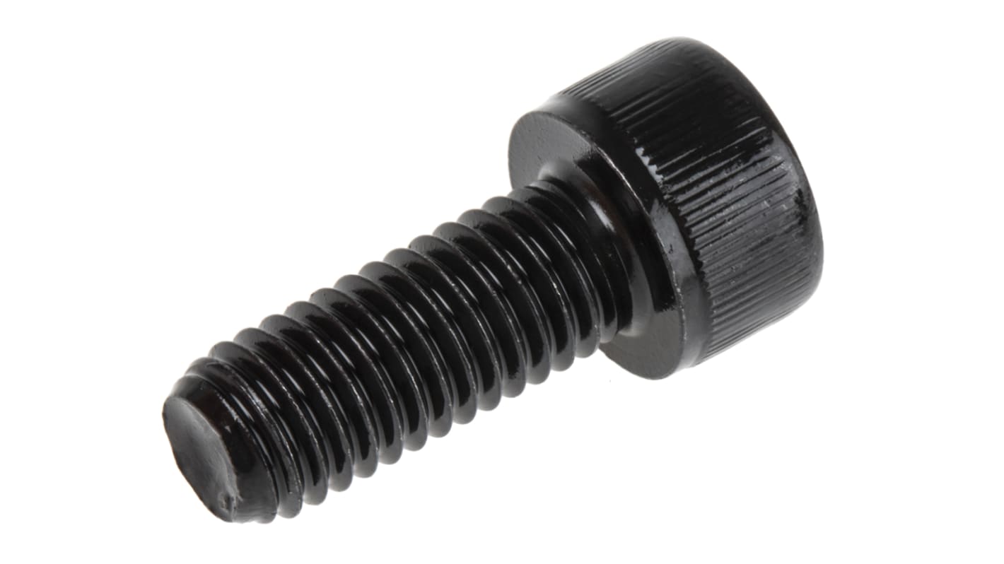 RS PRO Black, Self-Colour Steel Hex Socket Cap Screw, DIN 912, M8 x 20mm