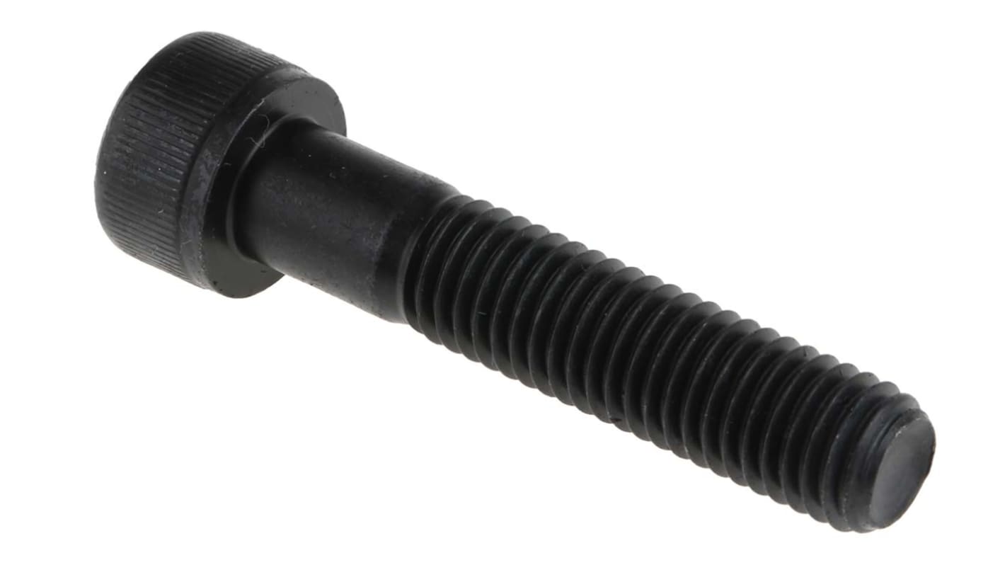 RS PRO M10 x 50mm Hex Socket Cap Screw Black, Self-Colour Steel