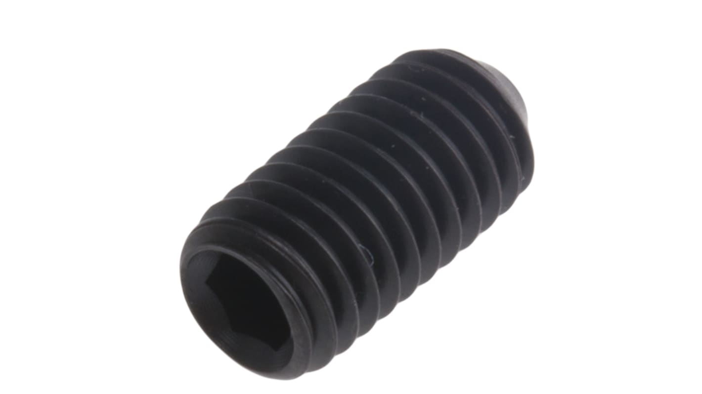 Black, Self-Colour Steel Hex Socket Set M5 x 10mm Grub Screw