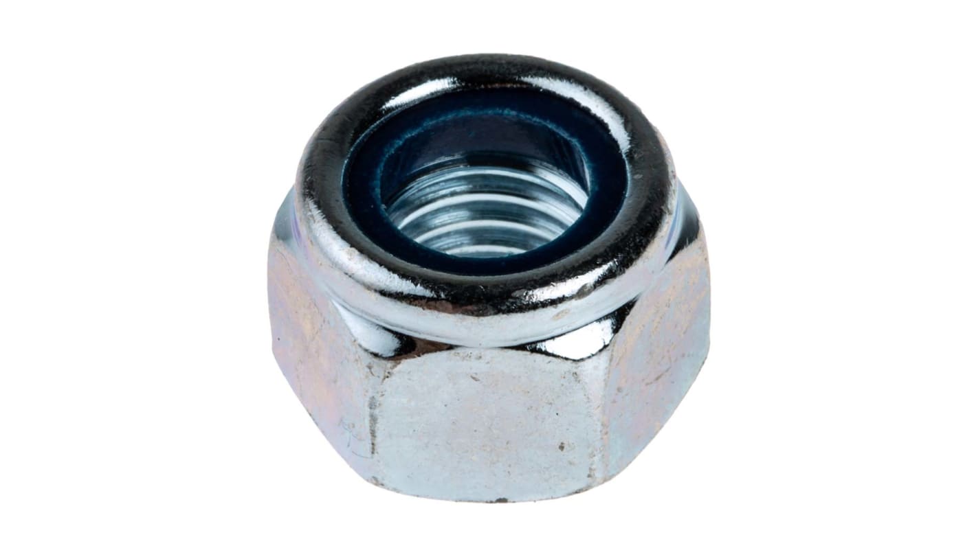 RS PRO, Bright Zinc Plated Steel Lock Nut, DIN 982, M12