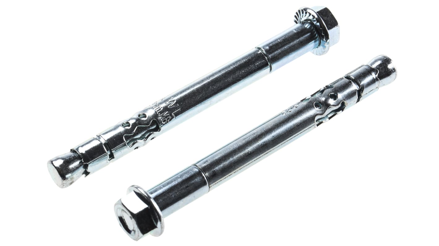 RawlPlug Muranker, Stål, Ekspansionsanker - fremspringende bolt, M8, huldia.: 10mm, L: 95mm