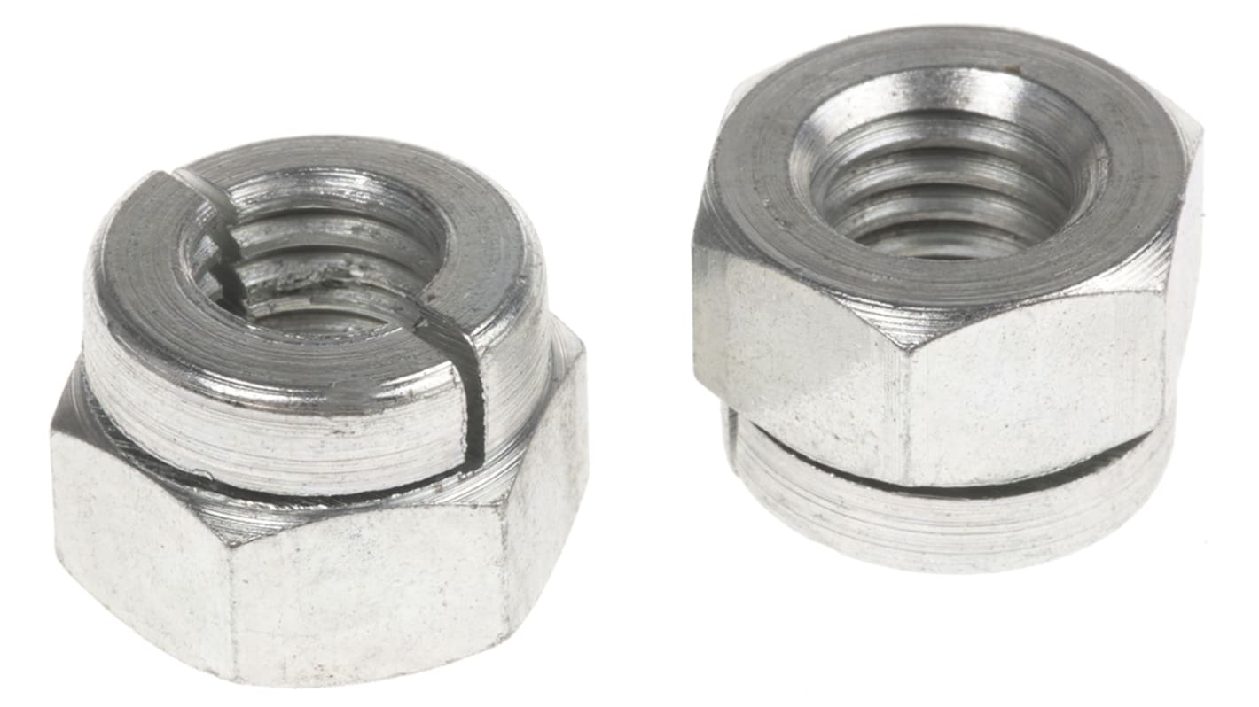 Aerotight, Bright Zinc Plated Steel Lock Nut, M8