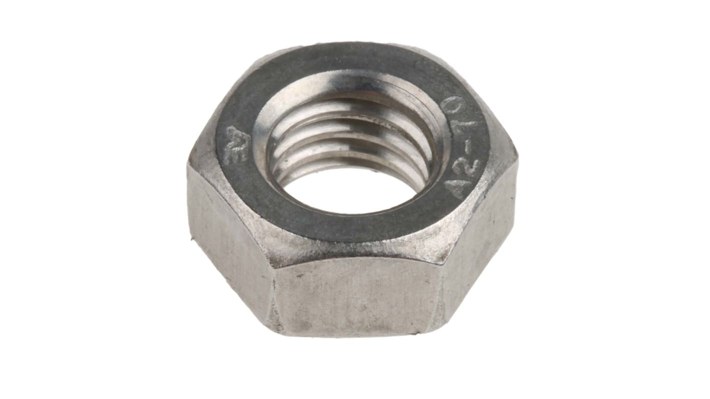 RS PRO Stainless Steel, Hex Nut, M8