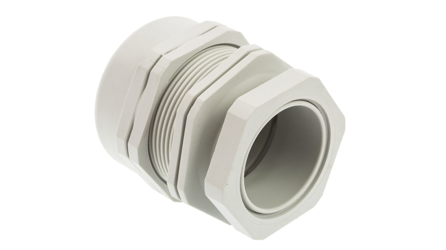 SIB WADI-TEC Series Grey PA 6 Cable Gland, M40 Thread, 24mm Min, 34mm Max, IP68