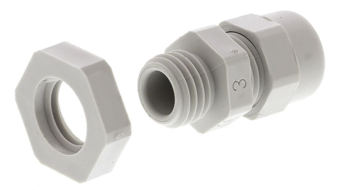 SIB WADI-TEC Kabelverschraubung, M12 PA 6 Grau 3mm/ 6mm, IP68