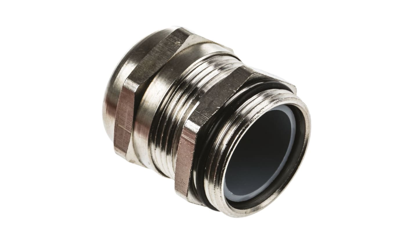 SIB SIB-TEC Series Metallic Nickel Plated Brass Cable Gland, PG21 Thread, 11mm Min, 19mm Max, IP68