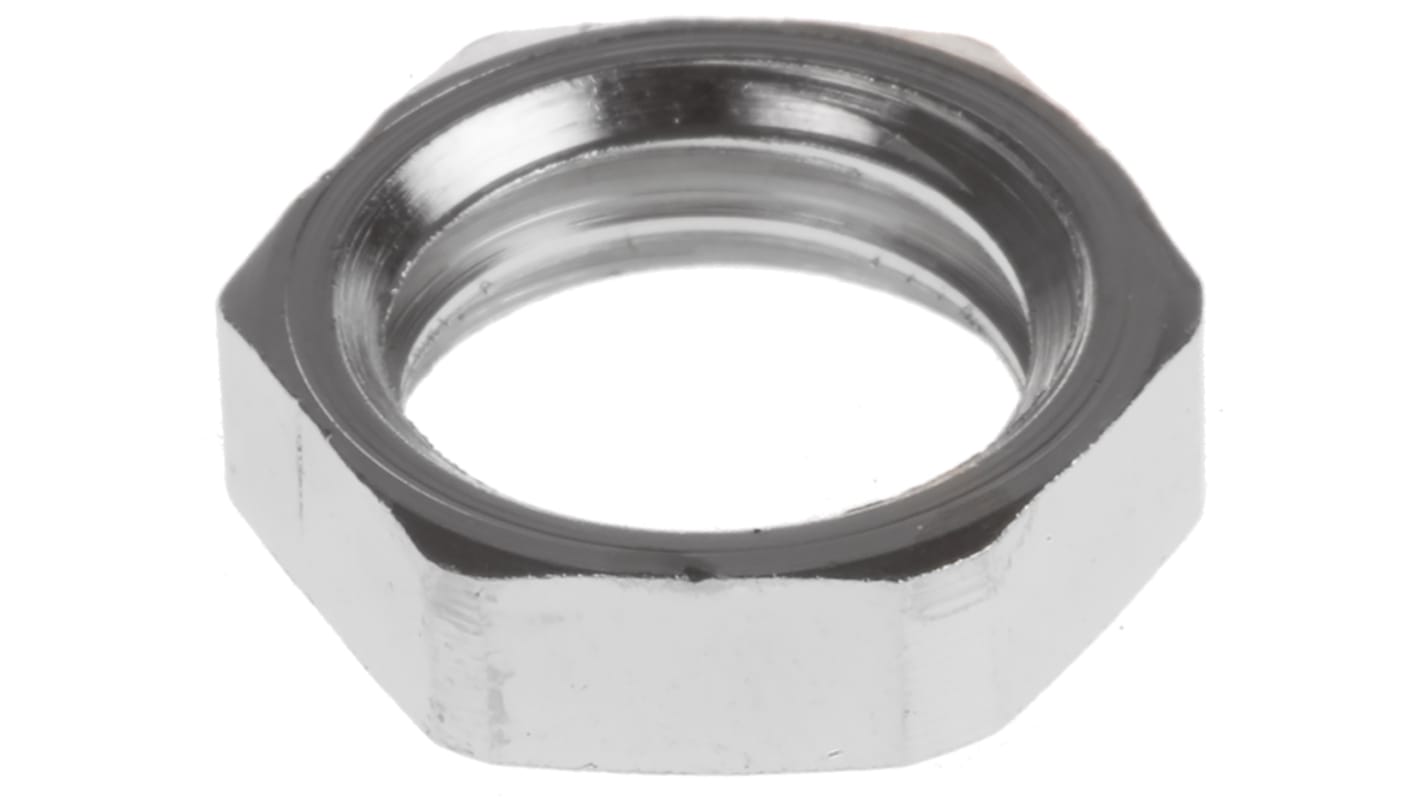 SIB Nickel Nickel Plated Brass Cable Gland Locknut, M10 Thread