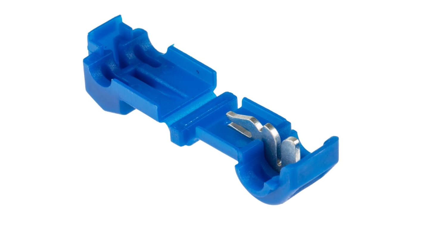 RS PRO T-Tap Wire Splice Connector, Blue, Insulated, Tin 18 → 14 AWG