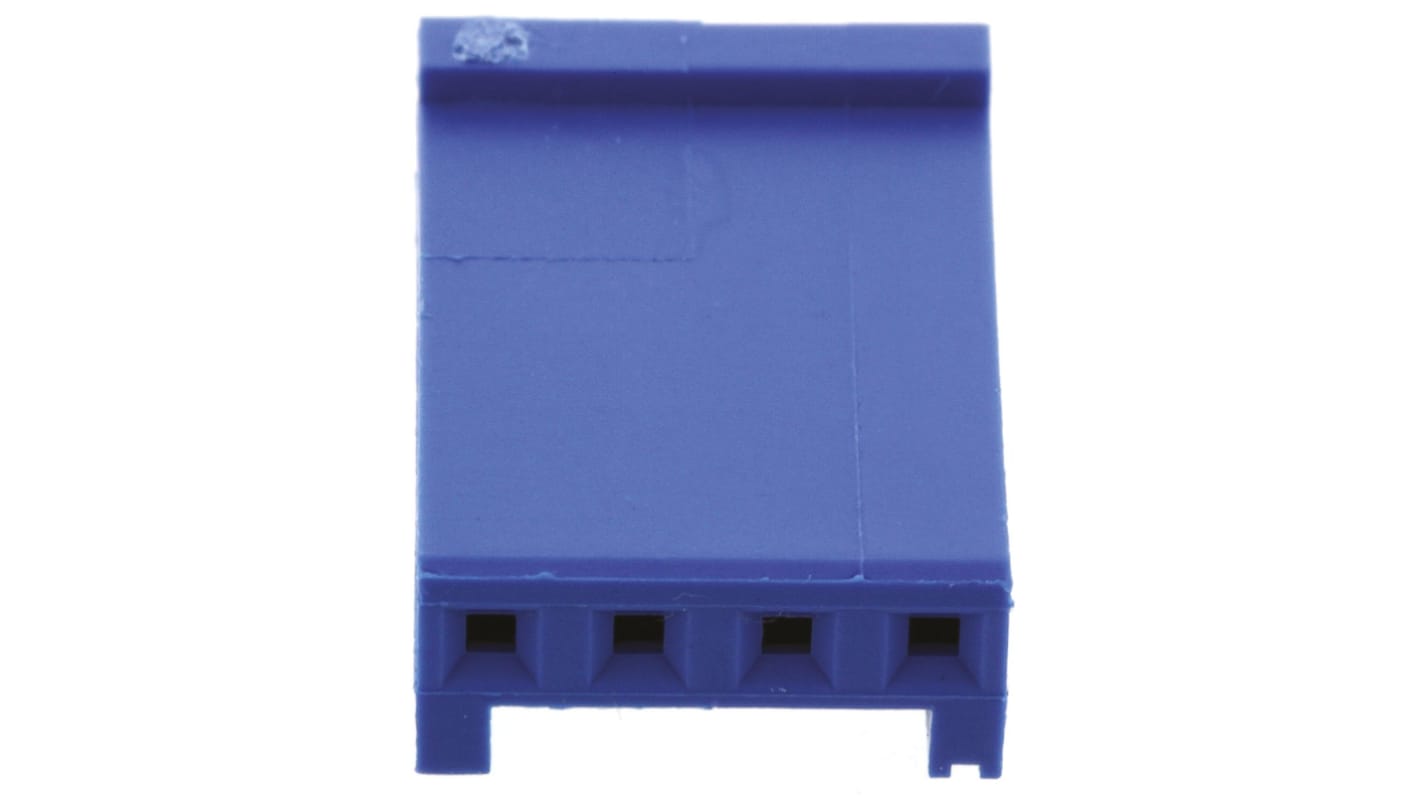 Carcasa de conector TE Connectivity 281838-4, Serie AMPMODU HE13/HE14, paso: 2.54mm, 4 contactos, , 1 fila filas,