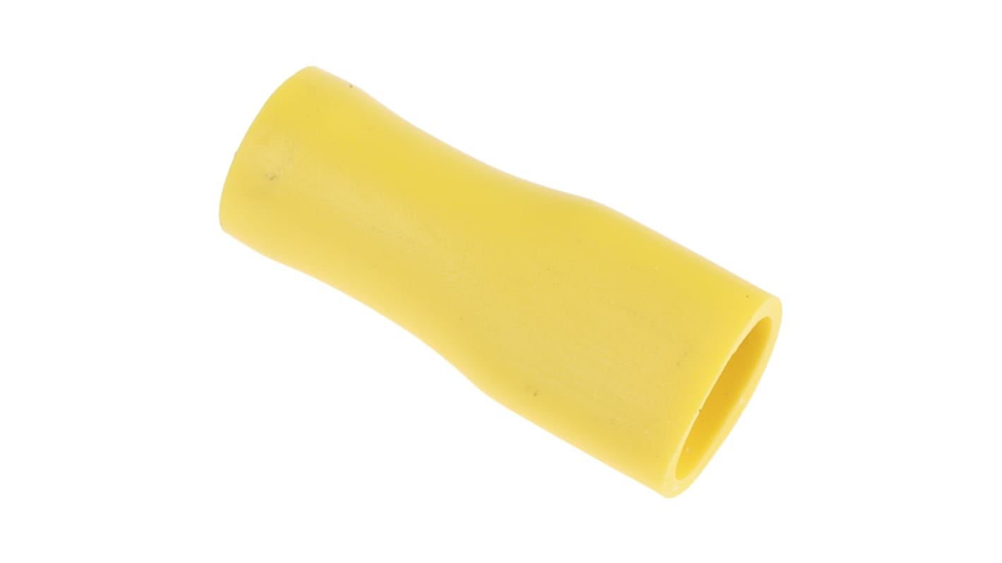 Terminal de lengüeta hembra aislado de color Amarillo RS PRO de crimpar, 6.3 x 0.8mm, 2.5mm² → 6mm², long. 24mm, de