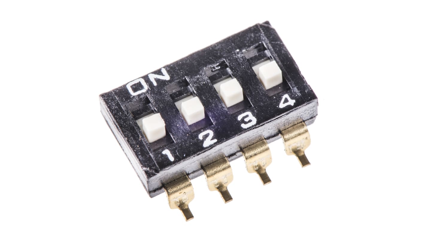 Omron 4 Way Surface Mount DIP Switch 4PST