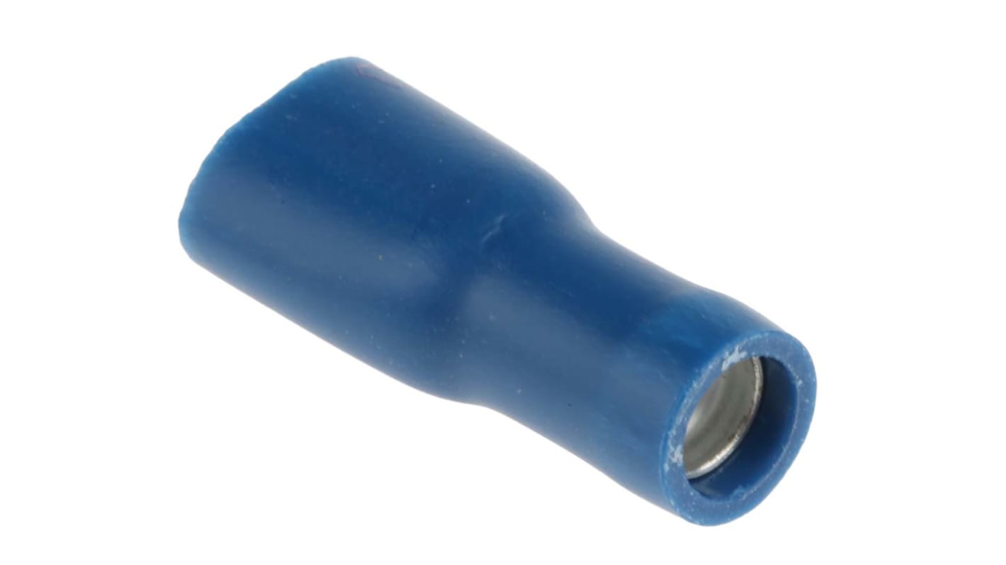 RS PRO Blue Insulated Female Spade Connector, Receptacle, 4.8 x 0.5mm Tab Size, 1.5mm² to 2.5mm²