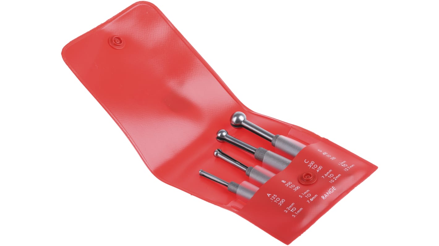 Juego de galgas Starrett DY660 de 4 piezas, para diámetros de 3.2mm → 12.7mm