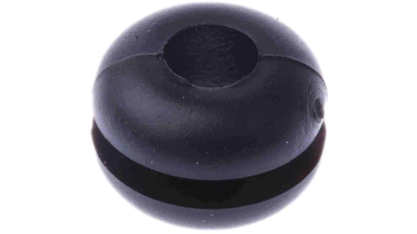 RS PRO Kabeltülle bis Ø 4mm Loch ø 6.4mm PVC Schwarz