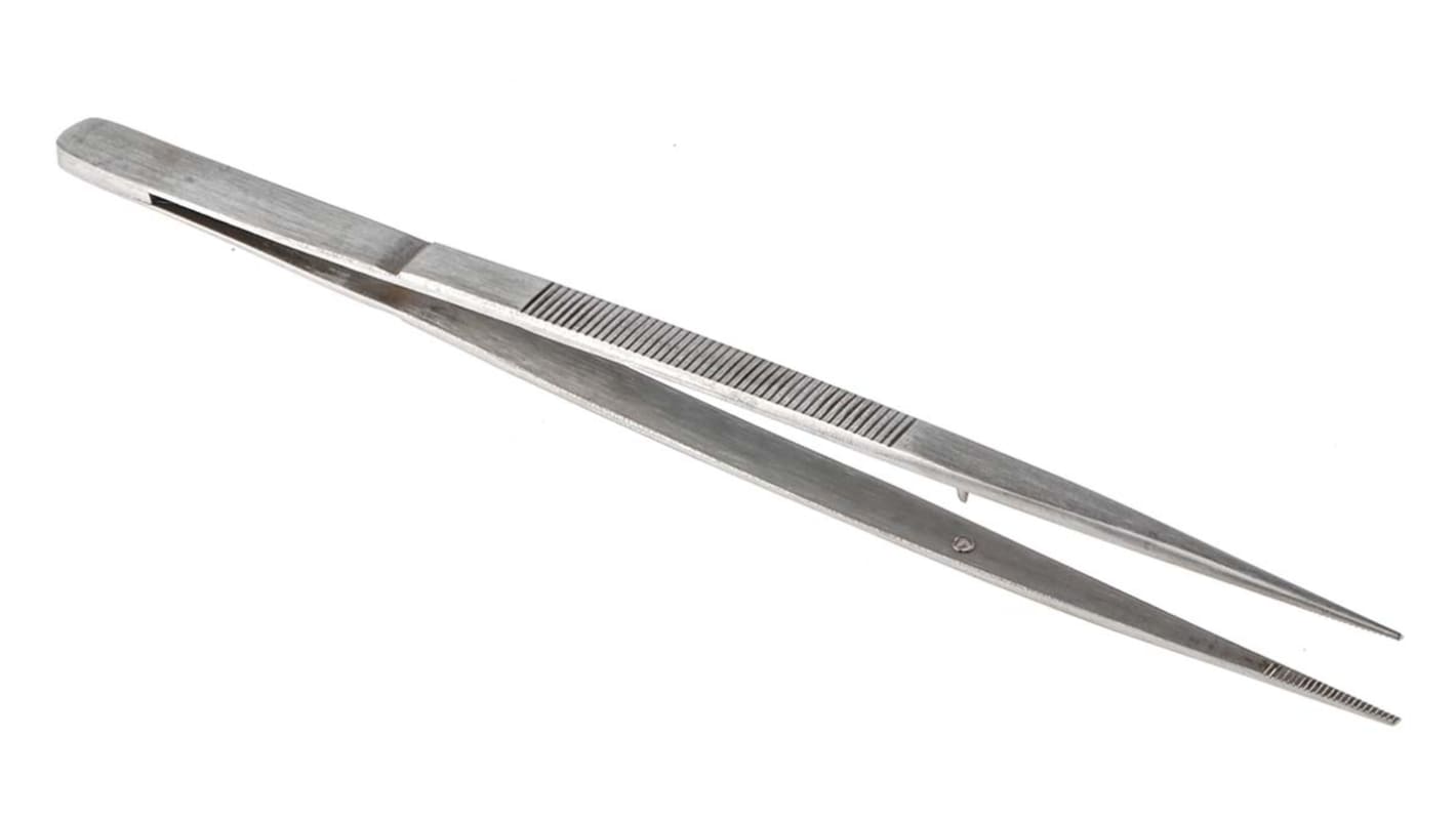 Brucelles RS PRO pointe dentelée en inox, L. 150 mm